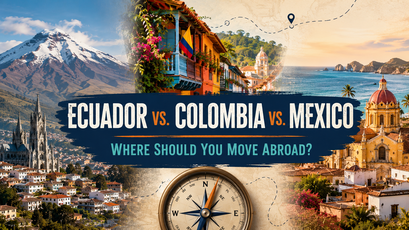 Ecuador, Colombia, and Mexico comparison for moving abroad
