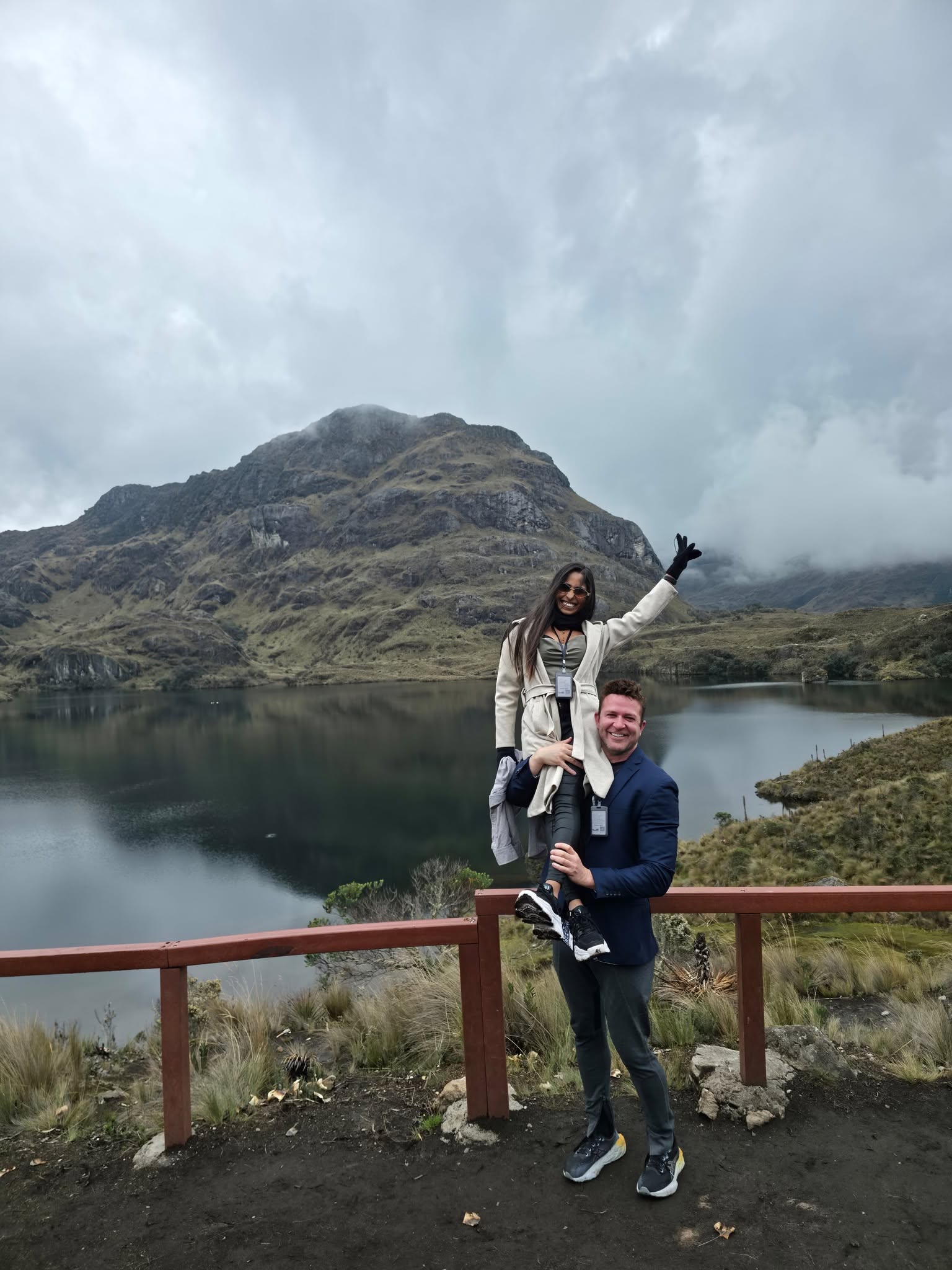 Kurt and Genesis at Laguna de El Cajas, Ecuador.